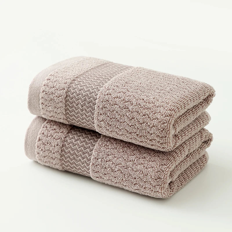 2 Towels Thickened Absorbent Towel Pure Cotton Quick Absorbent Soft Quick Dry Thickened Face TowelSize@@See below for Size Descr