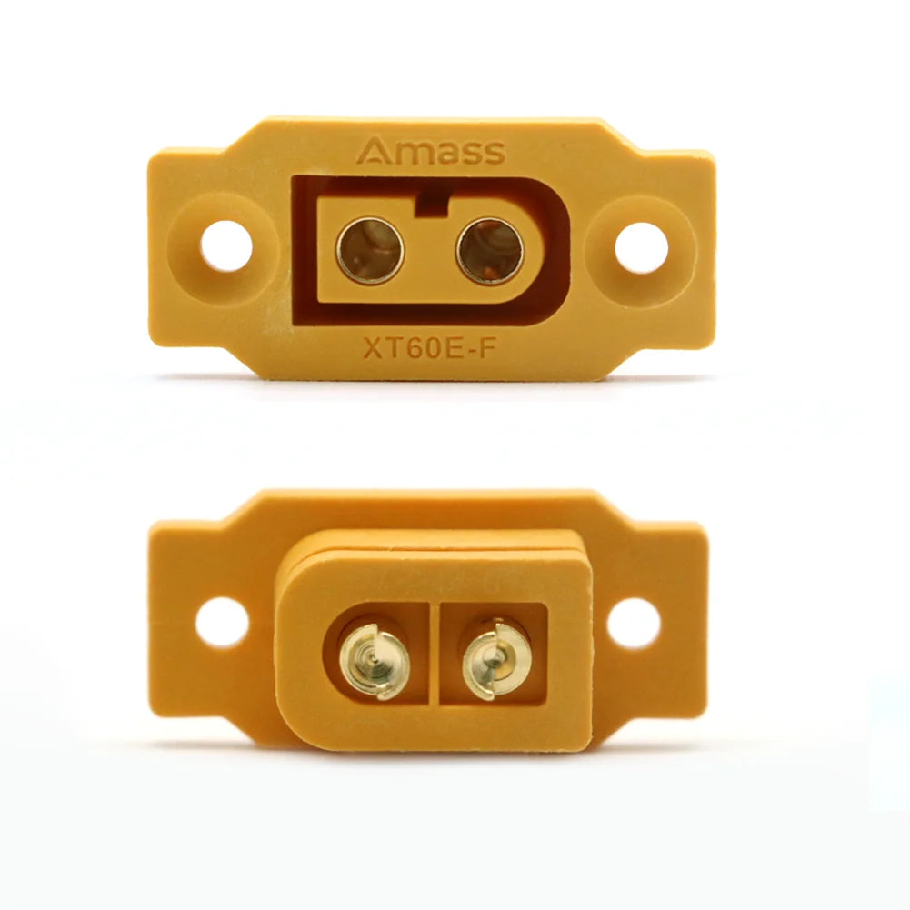 5pc Amass XT60E-F Female Plug Large Current Gold/Brass Ni Plated Connector Power Battery Connecting Adapter for RC Model