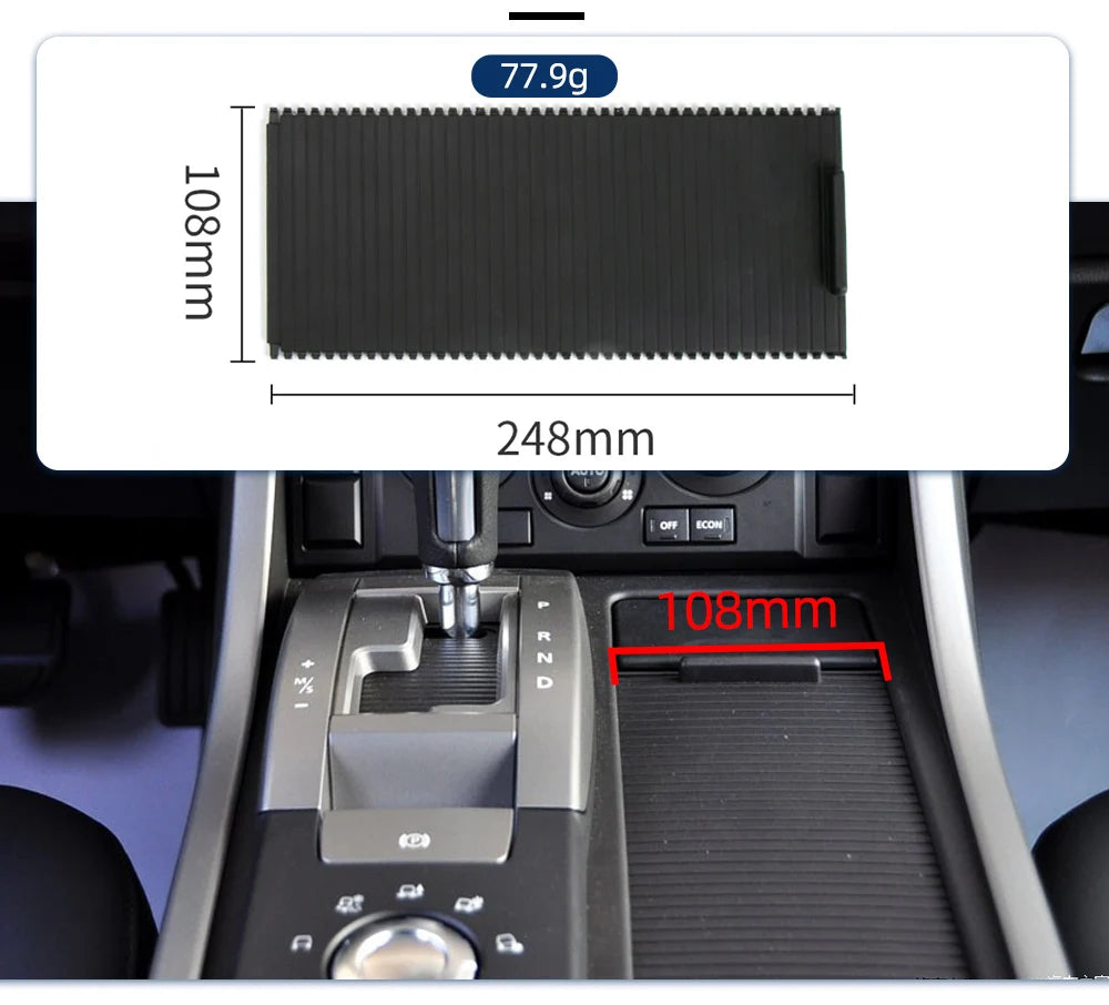 Center Console Cup Holder Cover Sliding Roller Blind Shutter Curtain Cover For Land Rover Range Sport 2005-2009