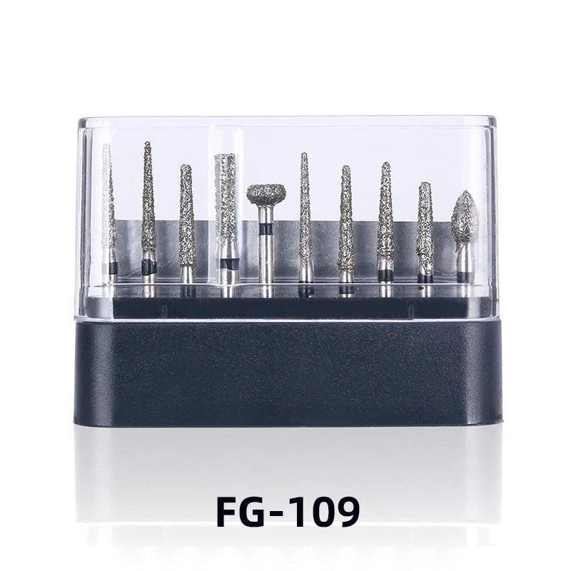 1BOX Azdent DENTAL Diamond Bur Kit With Storage Box Various Functions Optional Fit for High Speed Handpiece