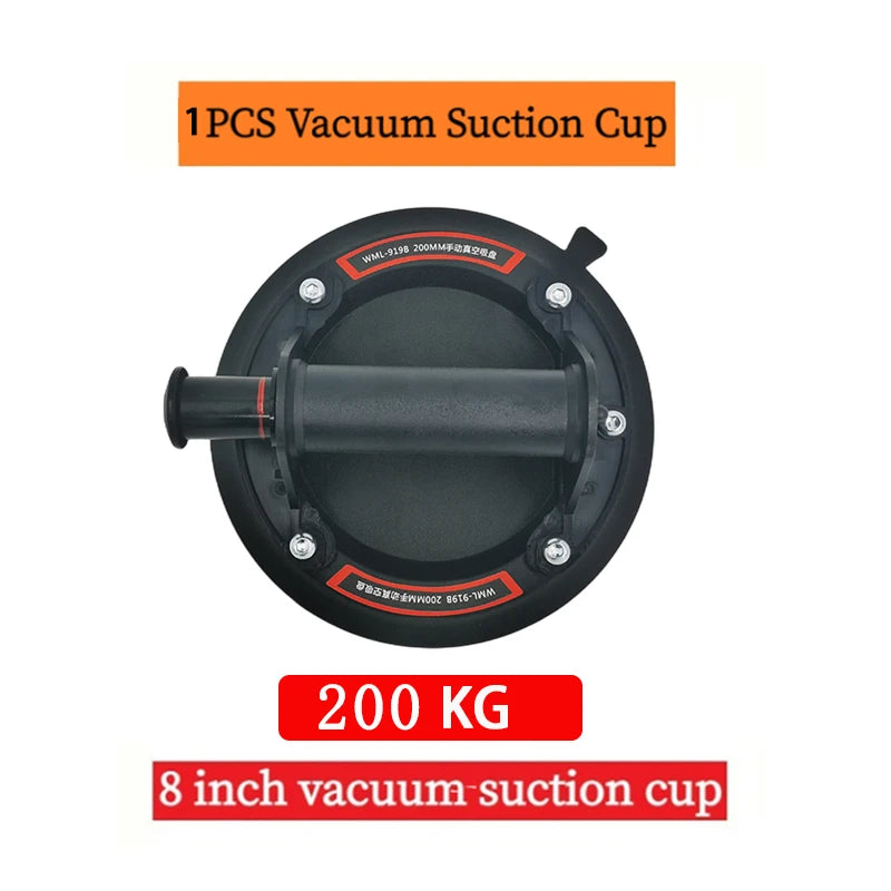 2024 Vacuum Suction Cup 200kg Loading Capacity Heavy Duty Vacuum Spreader for Tile Adsorption Granite Glass Lifting 8 Inch Cup