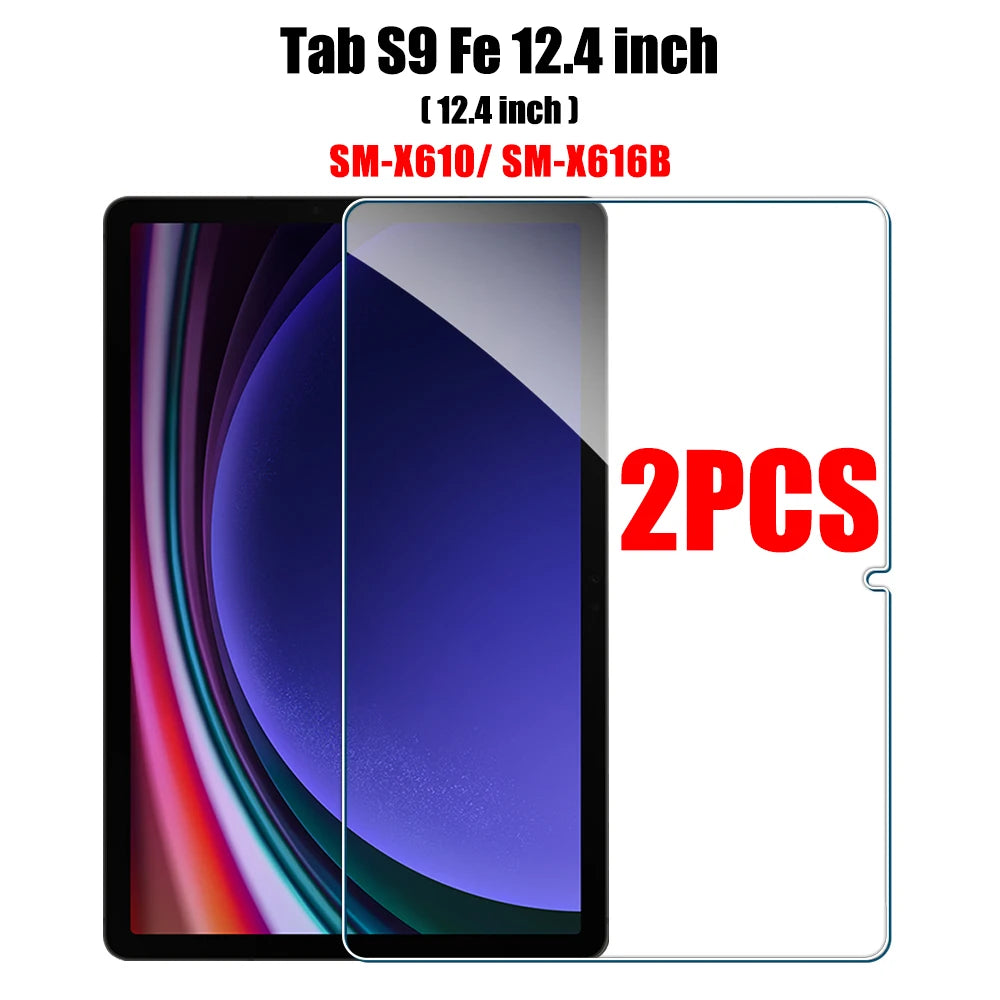 2PCS Tempered Glass Screen Protector for Samsung Galaxy Tab S8 Ultra Plus S6 Lite S7 Fe A7 Lite A8 S9 A9 Tablet Accessories Film