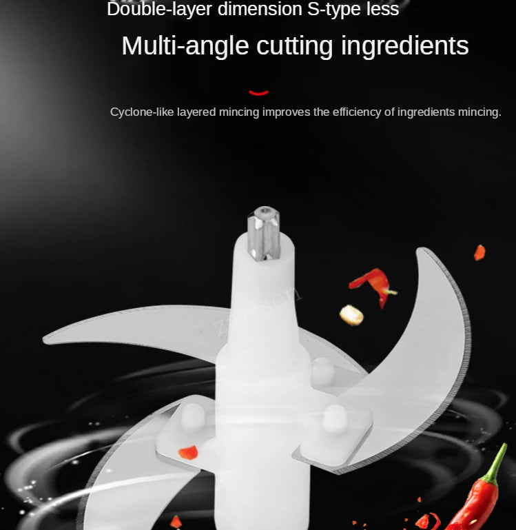 2 Speed Stainless steel Electric Chopper Meat Grinder Mincer Food Processor Slicer Meat Cutter  Food Chopper Electric