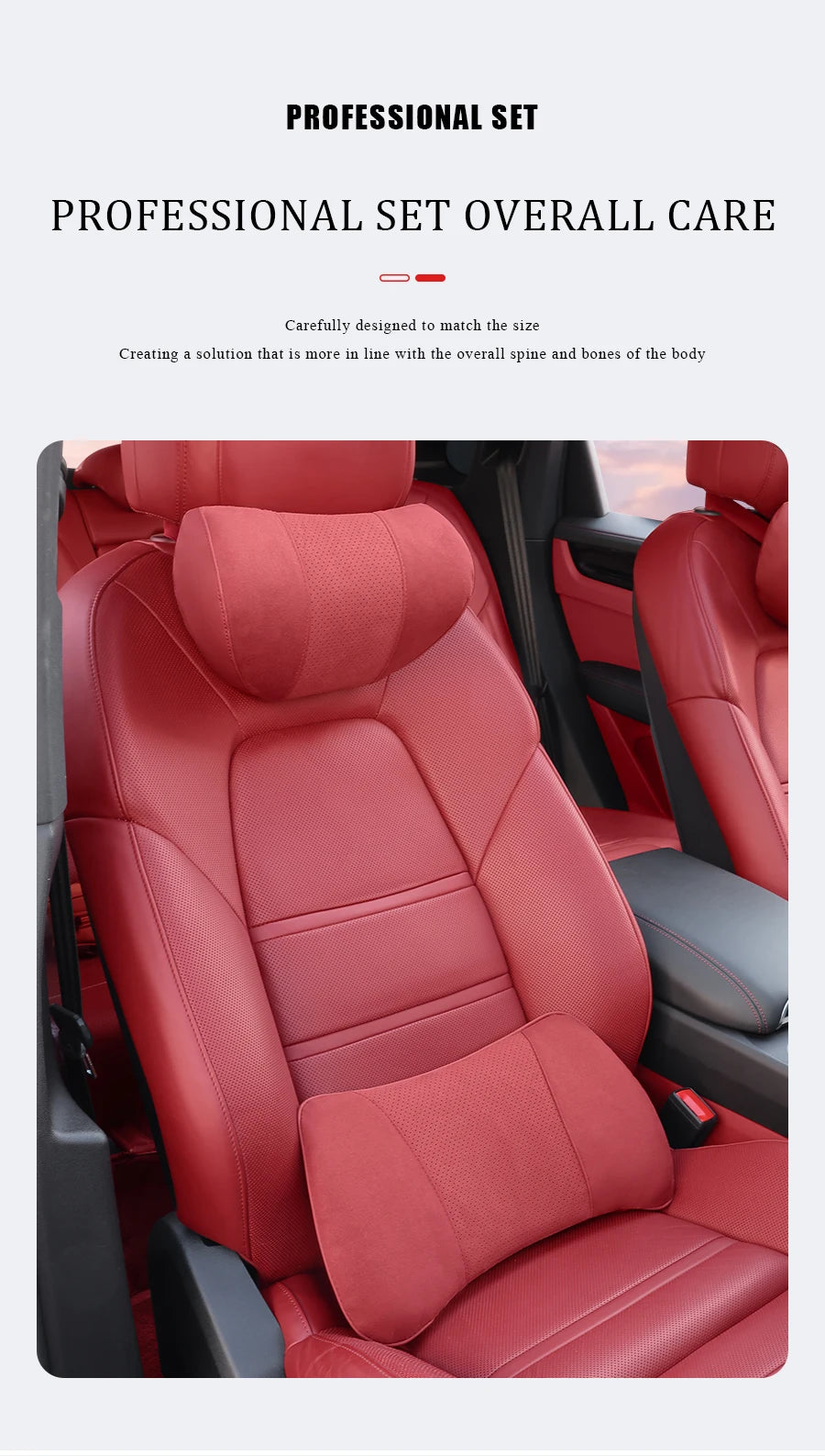 2025 New Car Headrest Waist Pillow Neck Lumbar Support Memory Foam Seat Protective Cushion Accessories S Class Soft Universal