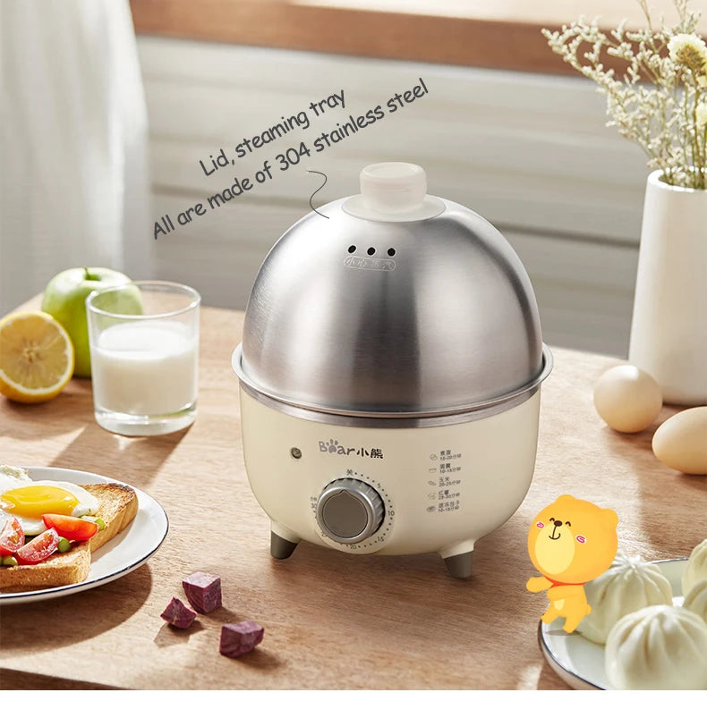 360W Electric Egg Boiler Breakfast Machine Multicooker Steamer Automatic Egg Cookers Home Egg Custard Steaming Cooker with Timer