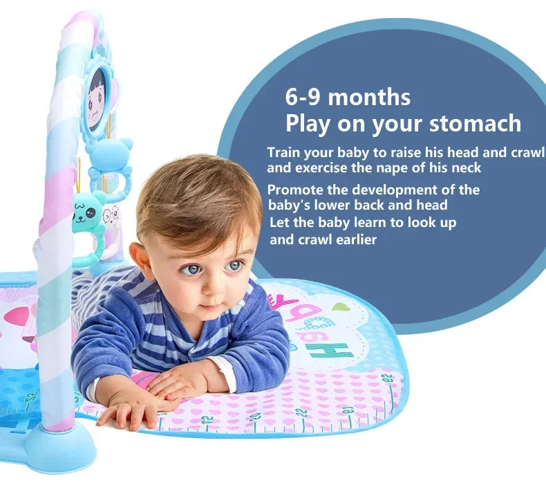 Baby Gymnastic Rack Music Harmonium Toys 0-36 Months Newborn Baby Piano Game Mat Harmonium