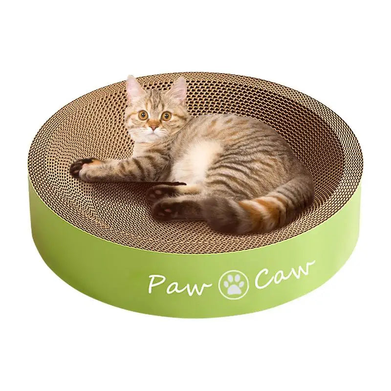 Cat Scratching Board Round Scratch Pad Claw Corrugated Scratching Board Rest Recycled Lounge Bed Long-Lasting Pet Supplies For