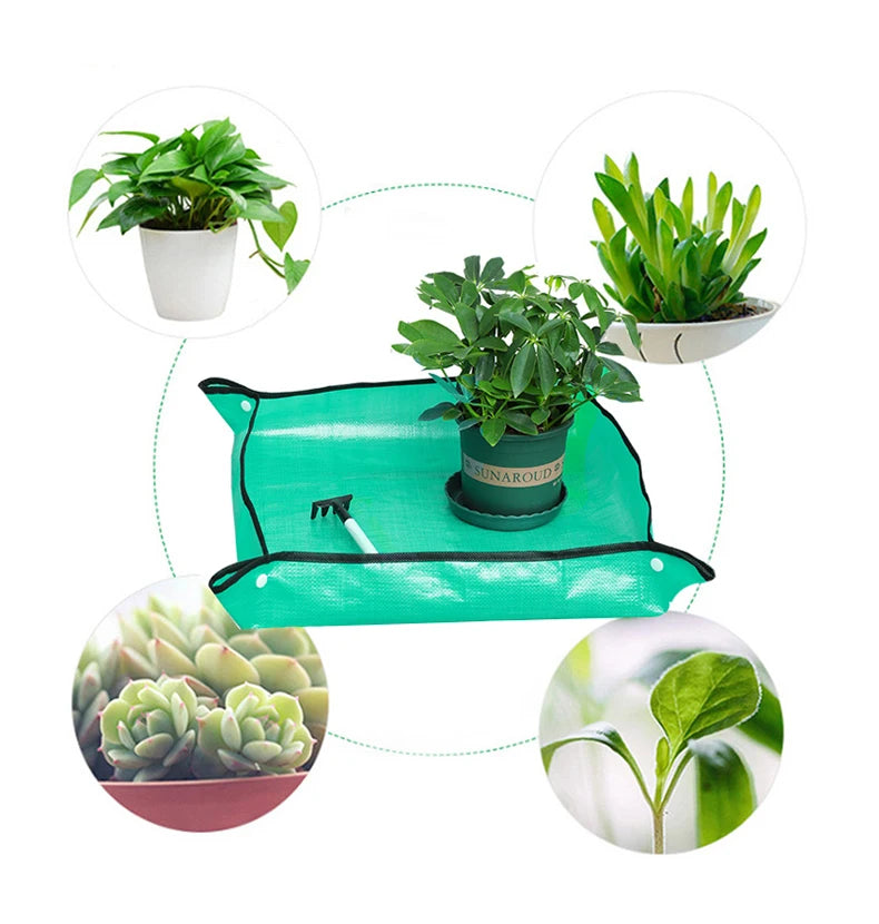 1pcs Planting Mat 50cm-100cm Gardening Potting Pad Foldable Garden Plant Flower Pot Transplanting Waterproof Mats