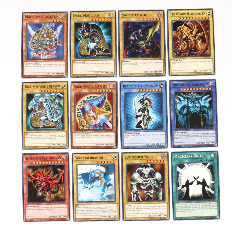 66-148PCS Yugioh Cards with Tin Box Yu Gi Oh Card English Holographic Golden Letter Duel Links Game Card Blue Eyes Exodia