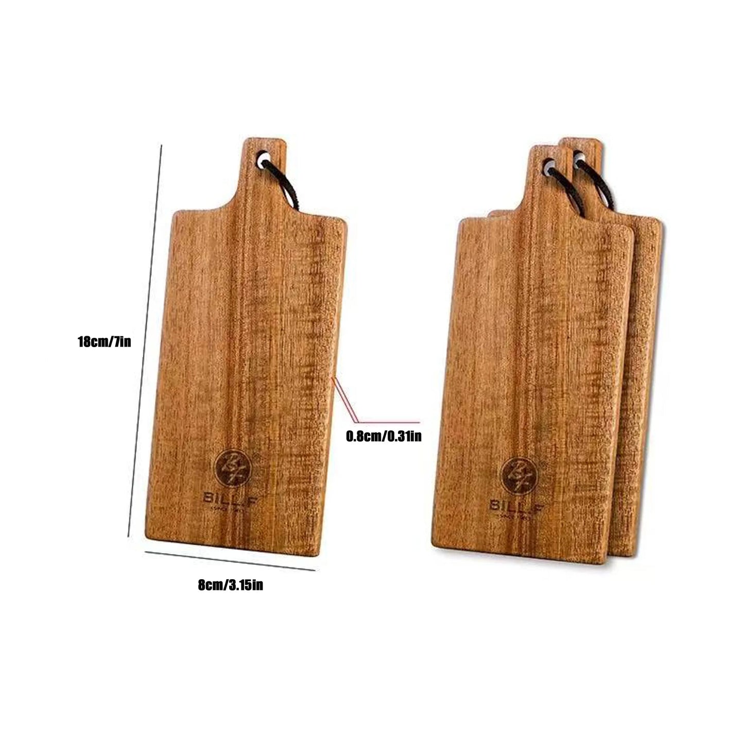 3-piece set of mini lovewood cutting board, wooden meat platter, paddle shaped cheese board, supply board