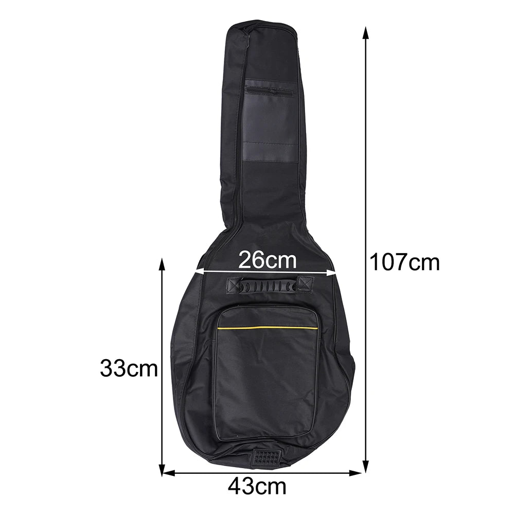 41Inch Guitar Bag Backpack Waterproof Bags Rip-stop Oxford Nylon Double Strap Padded Black Guitar Case Gig Bas Guitars Backpacks