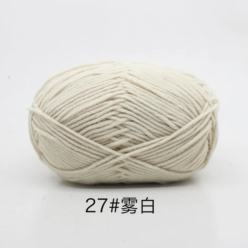 40-50g/Set 4ply Milk Cotton Knitting Yarn Needlework Dyed Lanas For Crochet Craft Sweater Hat Dolls At Low Price