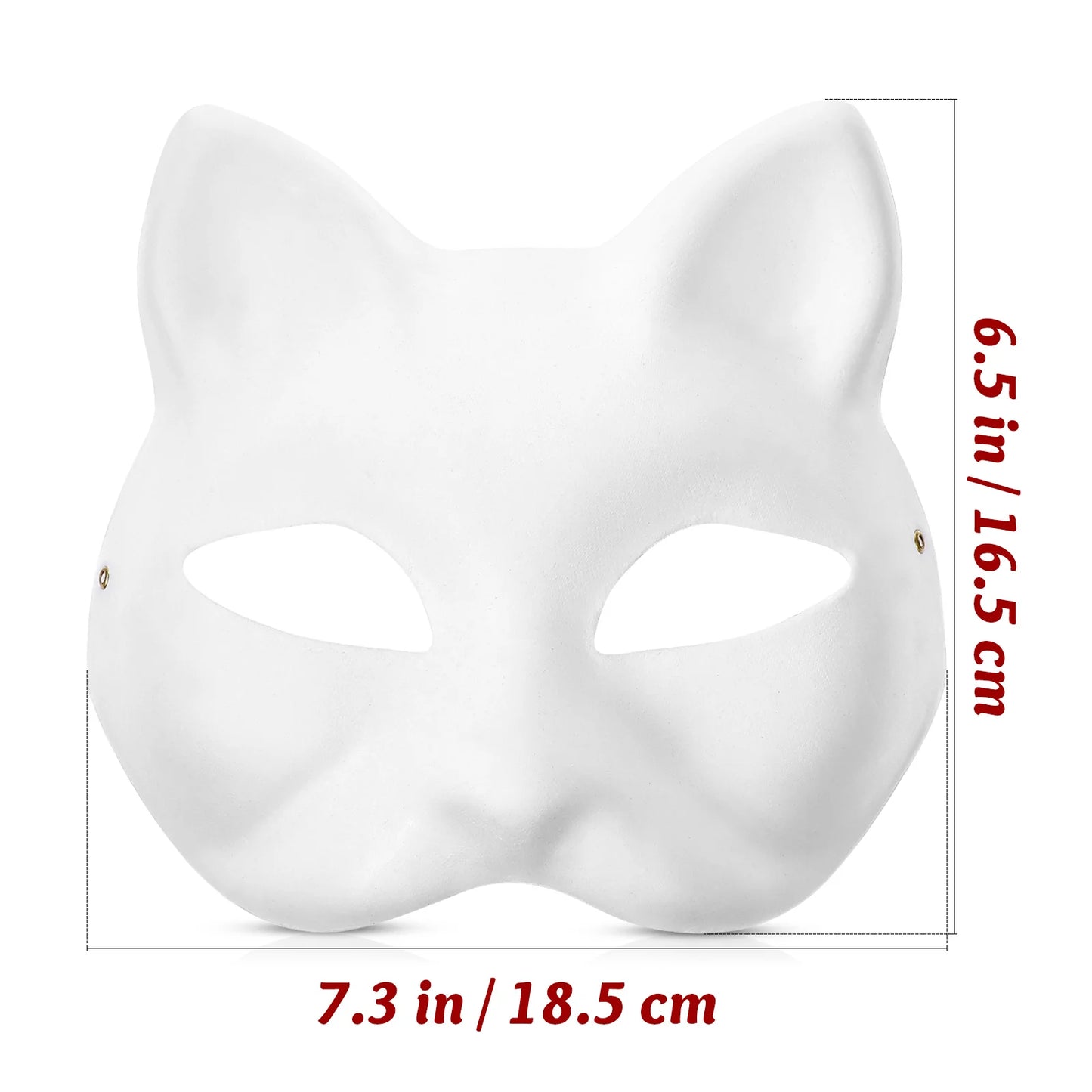 20 Pcs Base Hand Painted Mask Litter Mat Cats Paper Tunnels Stage Performance Blank