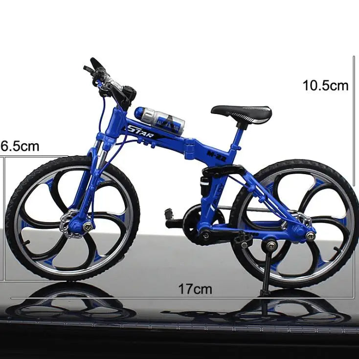 1:10 Mini Finger Mountain Alloy Bicycle Diecast Model Metal Bike Racing Toy Bend Road Simulation Collection Toys for Childrens